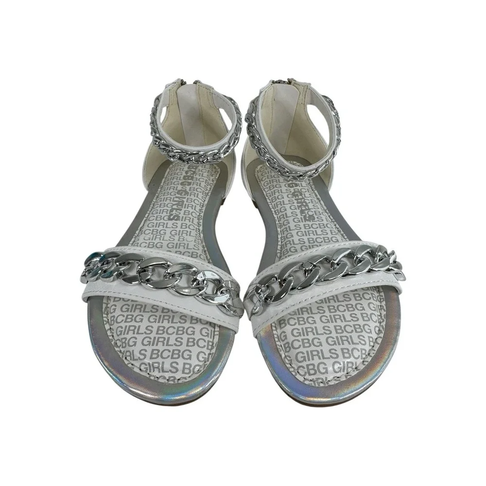 BCBG Girls White flat sandals Size 13 M